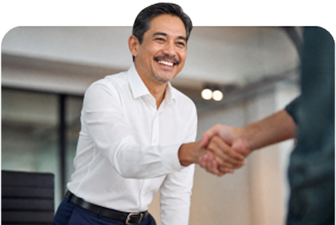 Business partners shaking hands